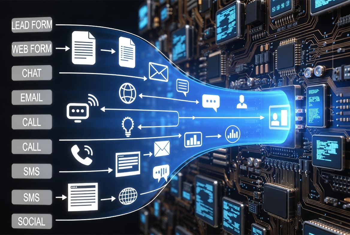 AI lead intake system capturing and routing business inquiries